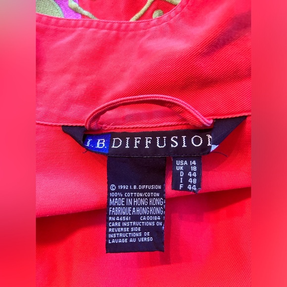 90's Unique Orange Graphic Jacket by IB Diffusion Size 14 - Picture 12 of 14